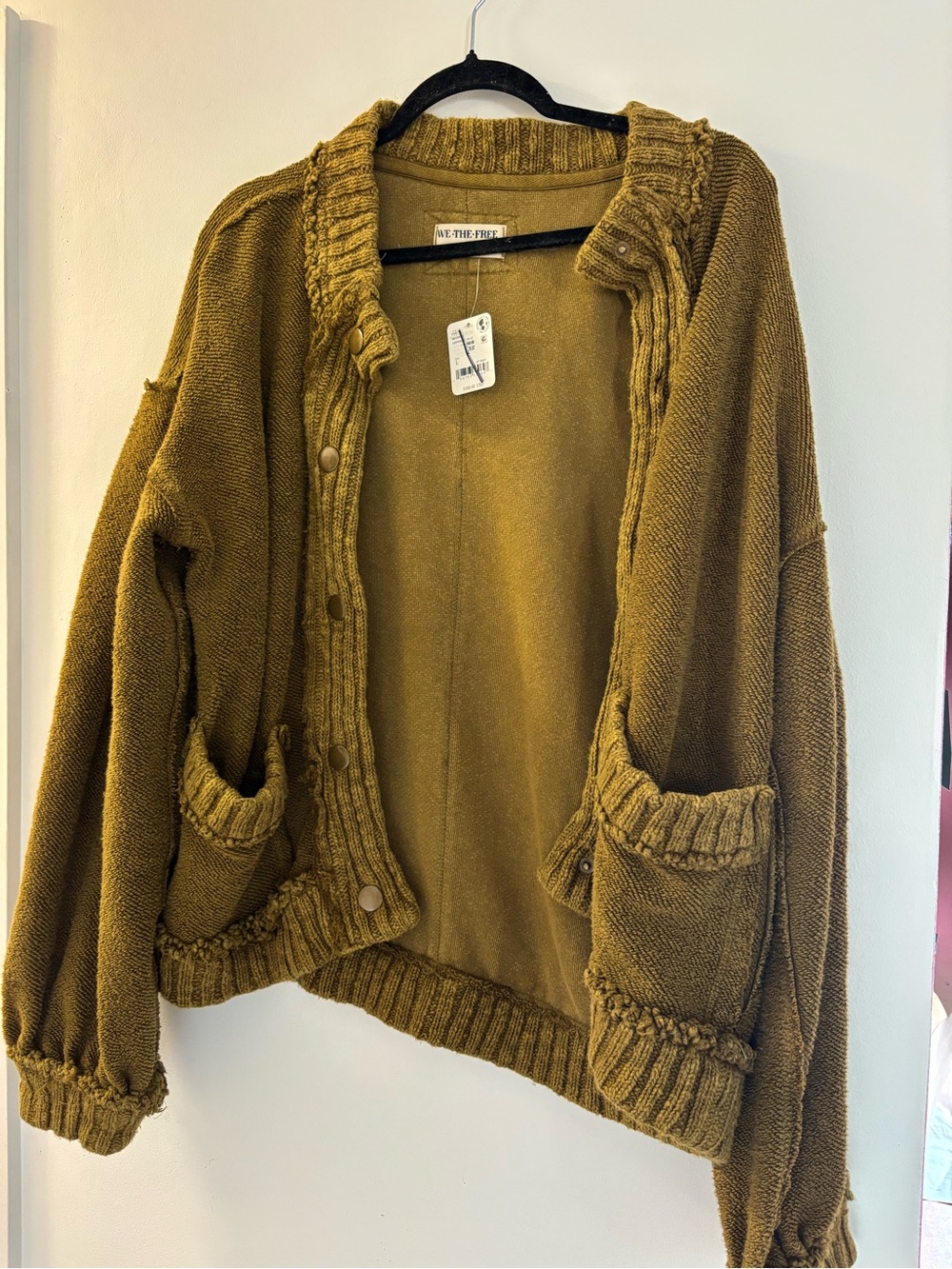 "We the free" cute in this cardi NWT size Large cardigan with drop shoulder